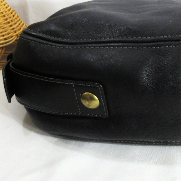 XL ZOE EDITORIAL BAG NEAR MINT CONDITION BLACK LEATHER BRASS HARDWARE - Picture 14 of 16